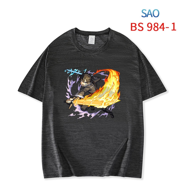 Sword Art Online New ice silk cotton loose and comfortable T-shirt from XS to 5XL  BS-984-1