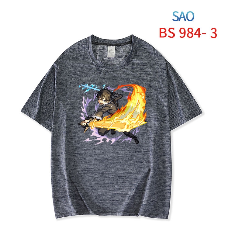 Sword Art Online New ice silk cotton loose and comfortable T-shirt from XS to 5XL BS-984-3