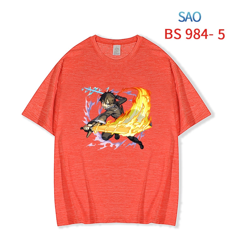 Sword Art Online New ice silk cotton loose and comfortable T-shirt from XS to 5XL BS-984-5