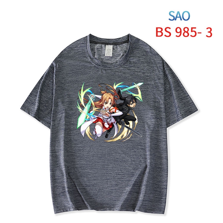 Sword Art Online New ice silk cotton loose and comfortable T-shirt from XS to 5XL BS-985-3