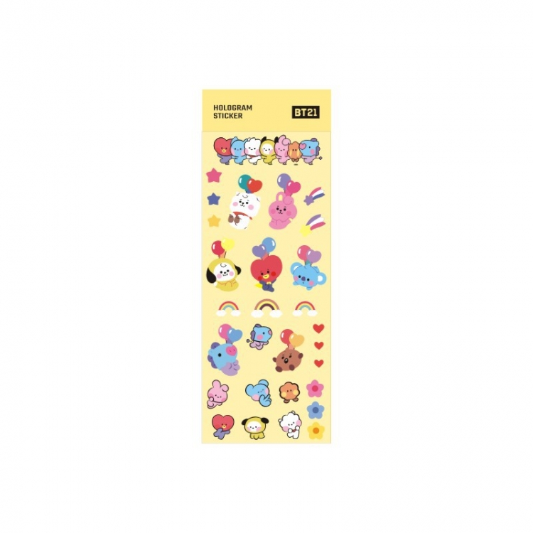 BTS Cartoon transparent sticker diary phone case decorative sticker  price for 10 pcs