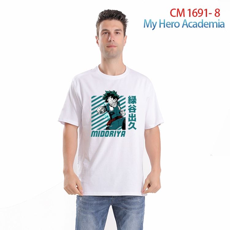 My Hero Academia Printed short-sleeved cotton T-shirt from S to 4XL CM-1691-8