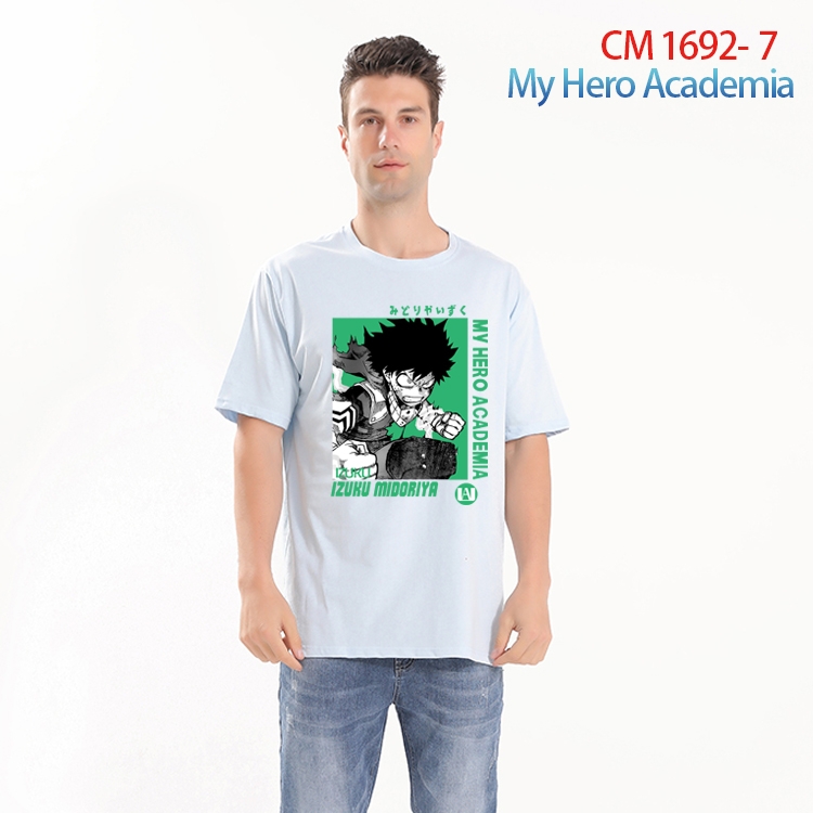My Hero Academia Printed short-sleeved cotton T-shirt from S to 4XL CM-1692-7