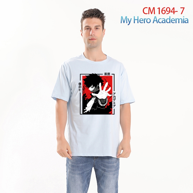 My Hero Academia Printed short-sleeved cotton T-shirt from S to 4XL CM-1694-7