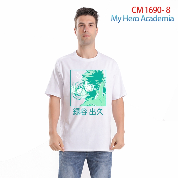 My Hero Academia Printed short-sleeved cotton T-shirt from S to 4XL CM-1690-8