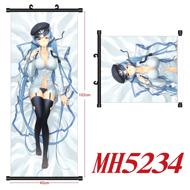 White night tea party Anime black Plastic rod Cloth painting Wall Scroll 40X102CM MH5234