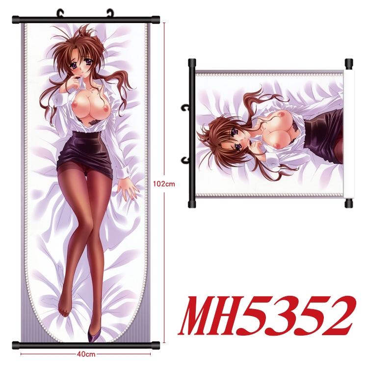 White night tea party Anime black Plastic rod Cloth painting Wall Scroll 40X102CM MH5352