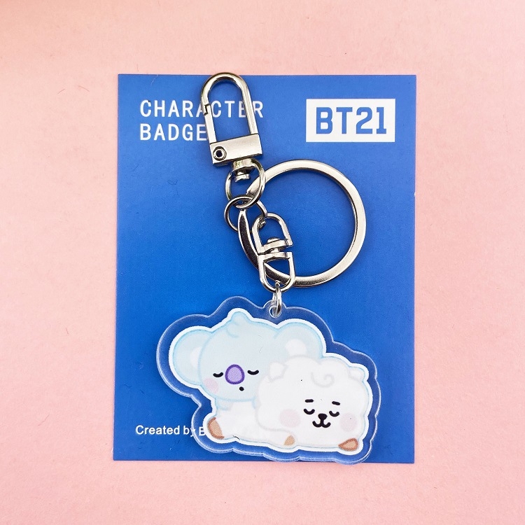 BTS cartoon acrylic keychain pendant bag keychain  price for 5 pcs