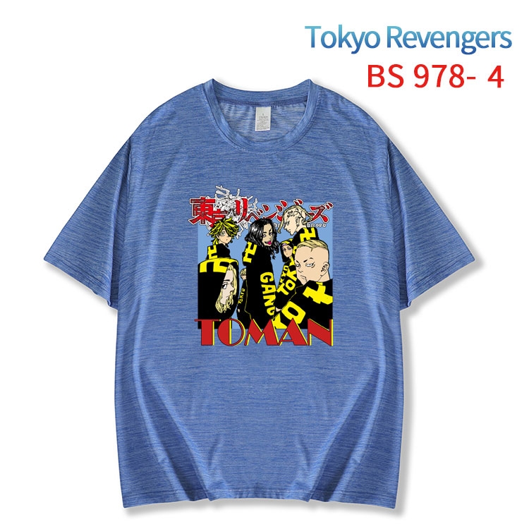 Tokyo Revengers New ice silk cotton loose and comfortable T-shirt from XS to 5XL  BS-978-4