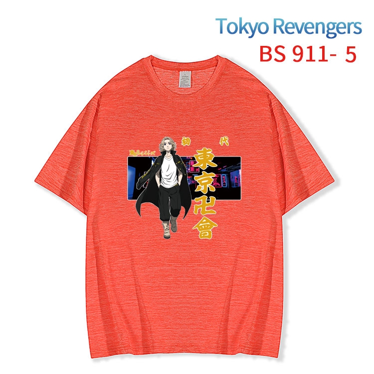 Tokyo Revengers New ice silk cotton loose and comfortable T-shirt from XS to 5XL   BS-911-5