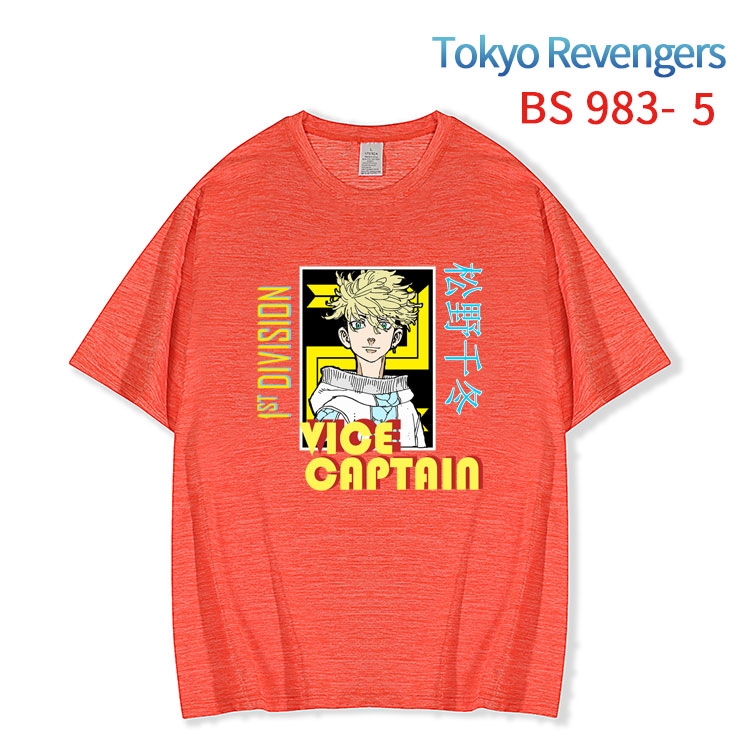 Tokyo Revengers New ice silk cotton loose and comfortable T-shirt from XS to 5XL   BS-983-5