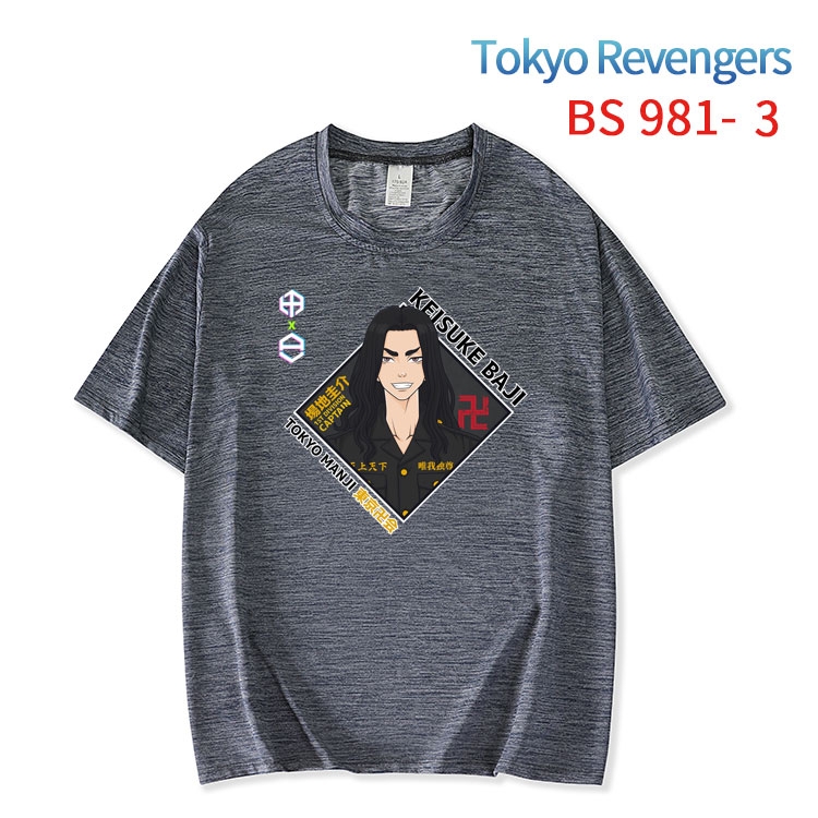 Tokyo Revengers New ice silk cotton loose and comfortable T-shirt from XS to 5XL  BS-981-3