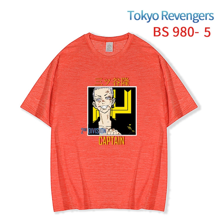 Tokyo Revengers New ice silk cotton loose and comfortable T-shirt from XS to 5XL BS-980-5