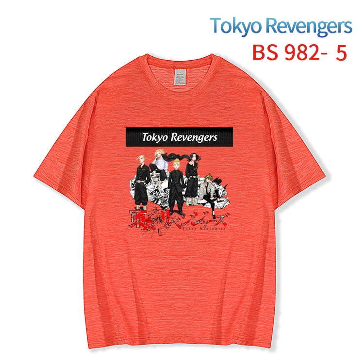 Tokyo Revengers New ice silk cotton loose and comfortable T-shirt from XS to 5XL  BS-982-5