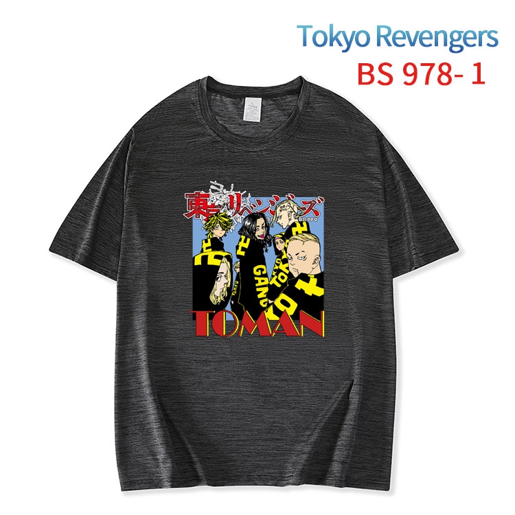 Tokyo Revengers New ice silk cotton loose and comfortable T-shirt from XS to 5XL   BS-978-1