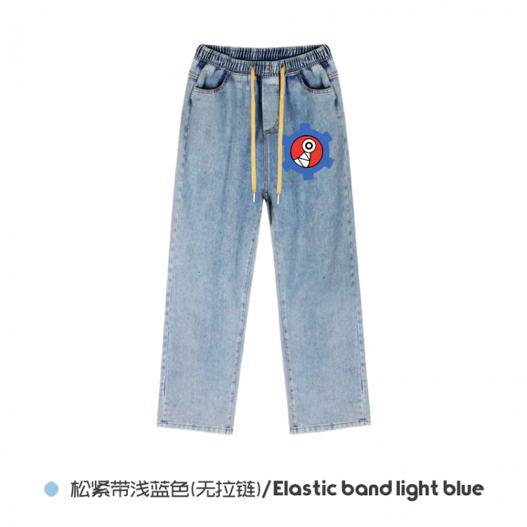 SK∞ Elasticated No-Zip Denim Trousers from M to 3XL NZCK02-1 