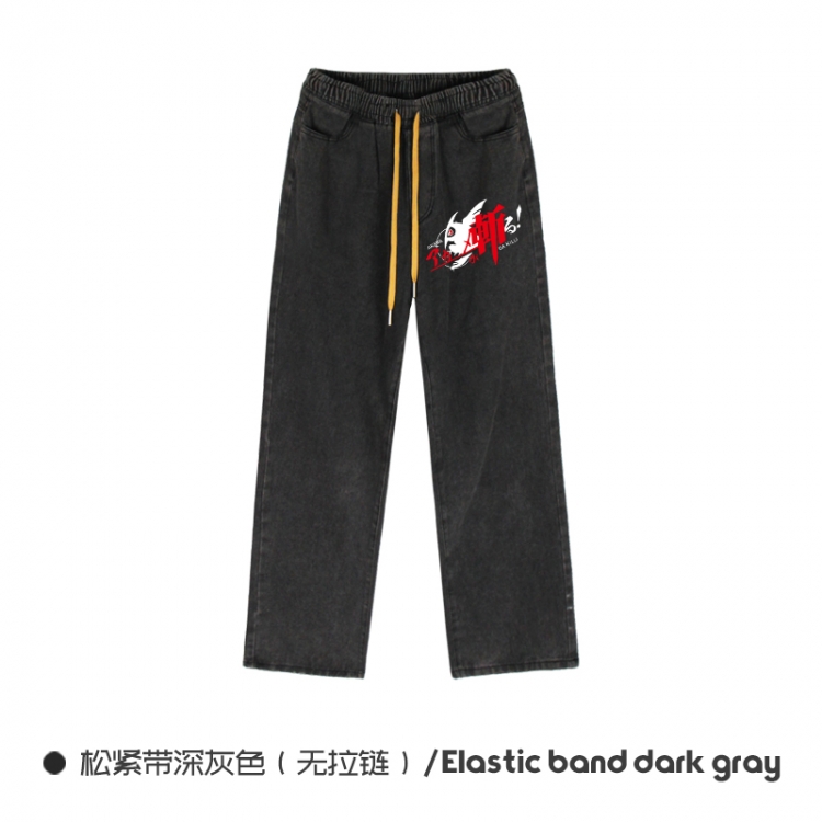 Akame ga KILL Elasticated No-Zip Denim Trousers from M to 3XL  NZCK01-7