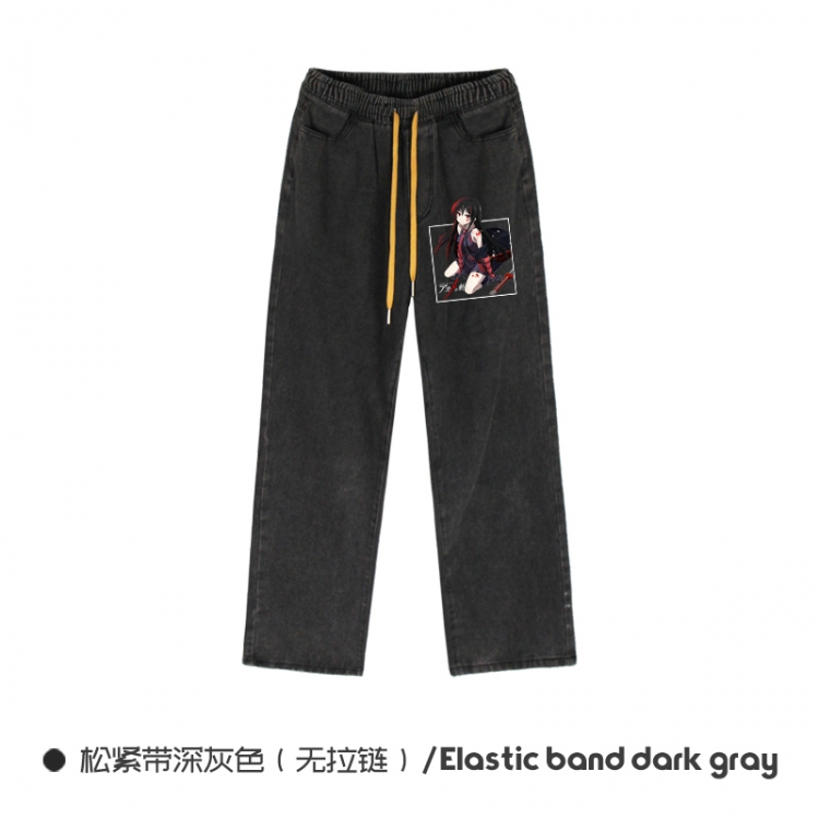 Akame ga KILL Elasticated No-Zip Denim Trousers from M to 3XL  NZCK01-4