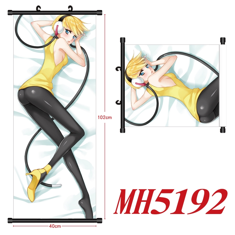 Pokémon Anime black Plastic rod Cloth painting Wall Scroll 40X102CM  MH5192