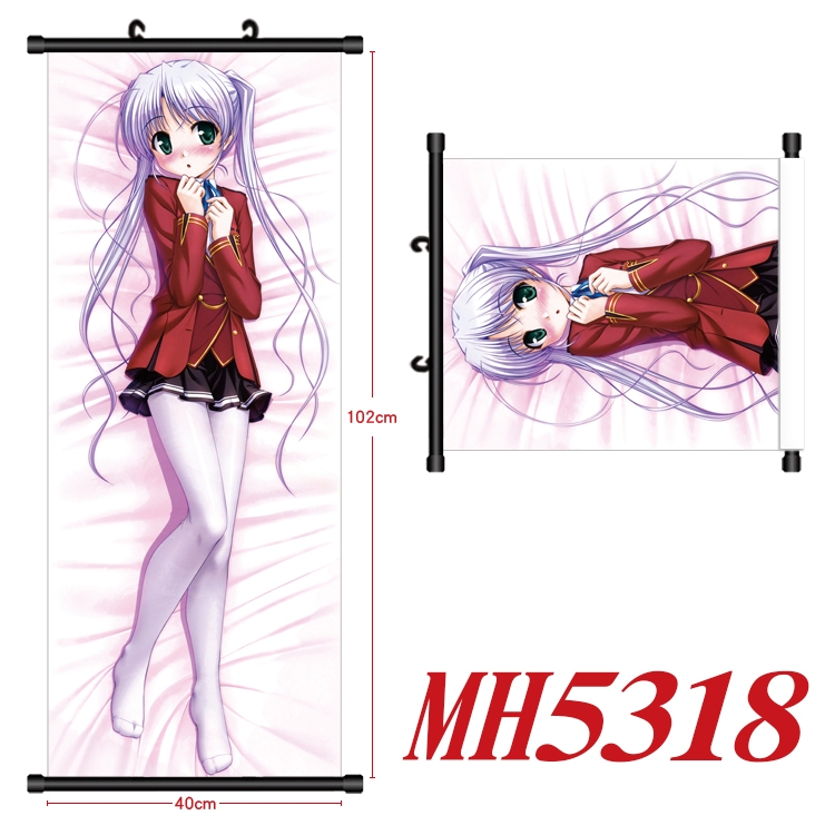 FORTUNE ARTERIAL Anime black Plastic rod Cloth painting Wall Scroll 40X102CM  