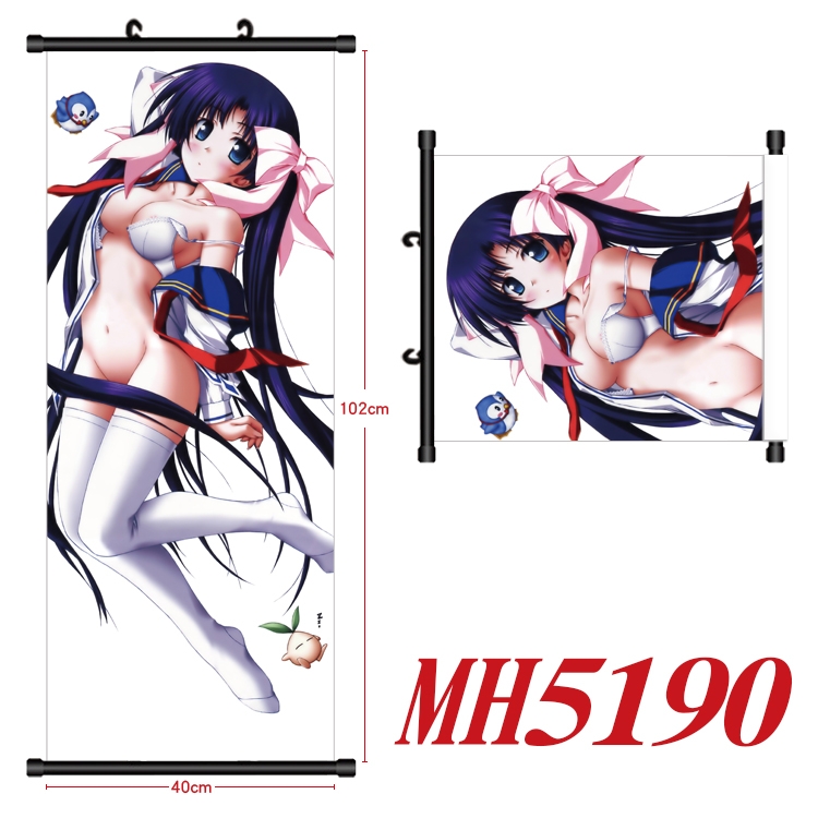 Mashiroiro Symphony Anime black Plastic rod Cloth painting Wall Scroll 40X102CM  MH5190