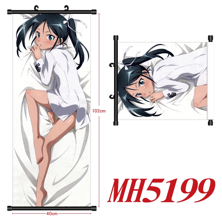 Mashiroiro Symphony Anime black Plastic rod Cloth painting Wall Scroll 40X102CM  MH5199