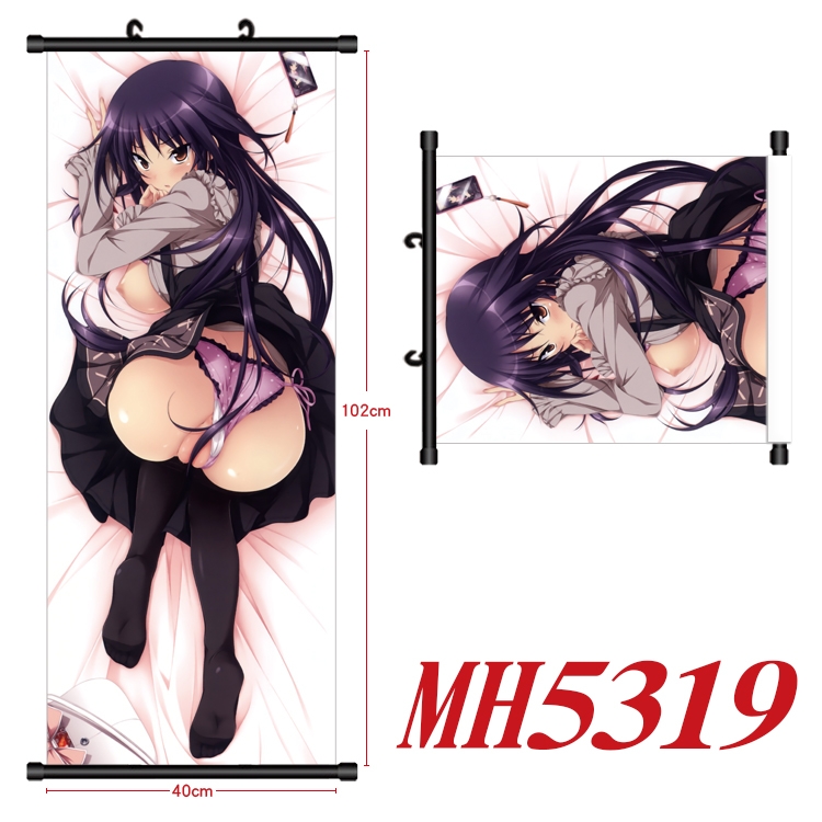 Mashiroiro Symphony Anime black Plastic rod Cloth painting Wall Scroll 40X102CM  MH5319