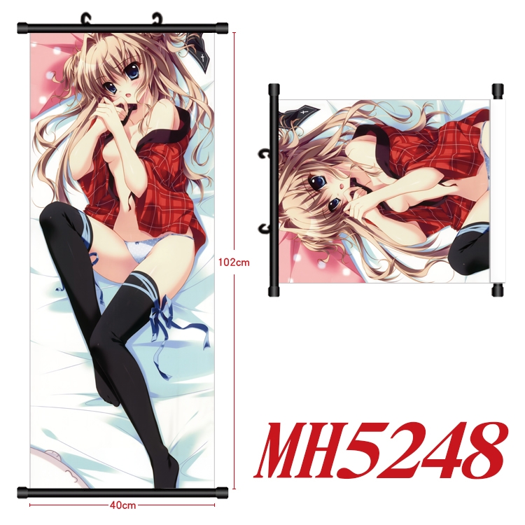 Mashiroiro Symphony Anime black Plastic rod Cloth painting Wall Scroll 40X102CM  MH5248