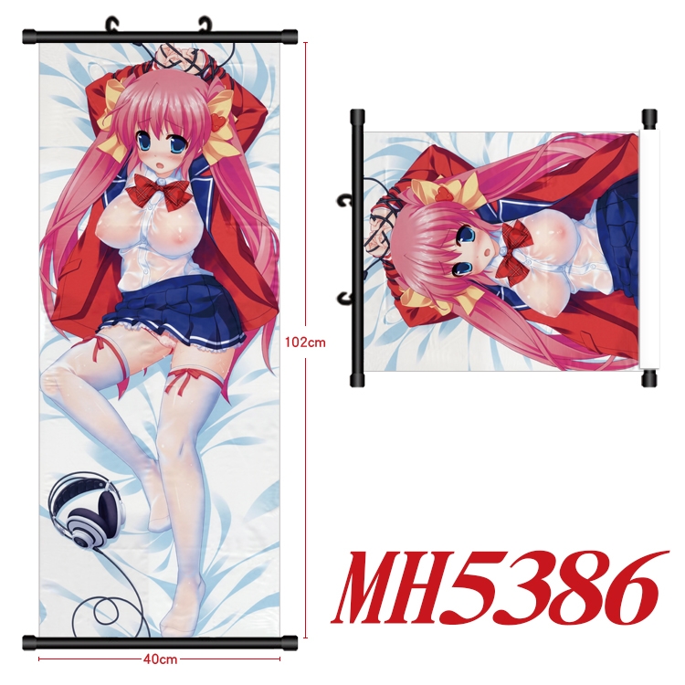 Mashiroiro Symphony Anime black Plastic rod Cloth painting Wall Scroll 40X102CM  MH5386