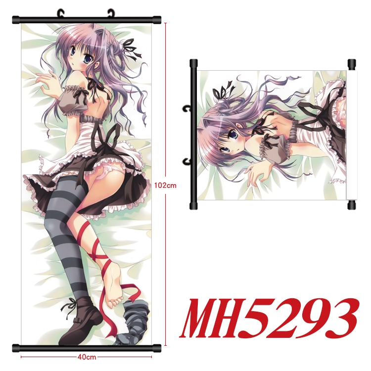 Mashiroiro Symphony Anime black Plastic rod Cloth painting Wall Scroll 40X102CM  MH5293