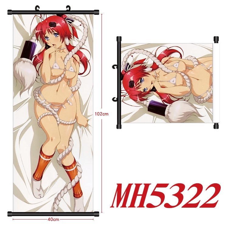 High School D×D  Anime black Plastic rod Cloth painting Wall Scroll 40X102CM MH5322