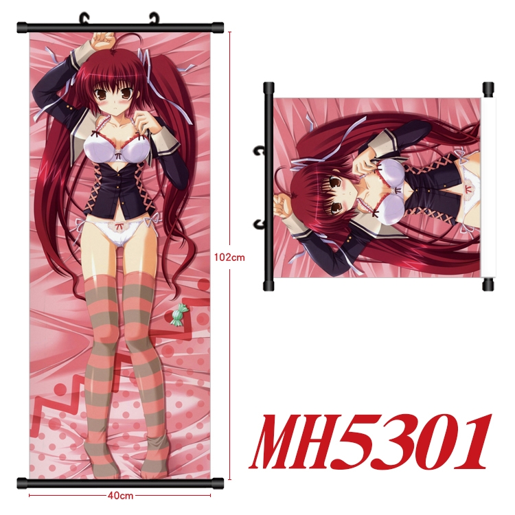 High School D×D  Anime black Plastic rod Cloth painting Wall Scroll 40X102CM  MH5301