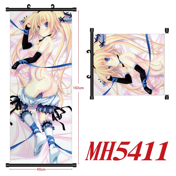 High School D×D  Anime black Plastic rod Cloth painting Wall Scroll 40X102CM MH5411