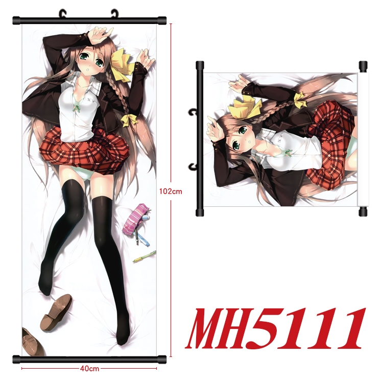 black Rock Shooter Anime black Plastic rod Cloth painting Wall Scroll 40X102CM MH5111
