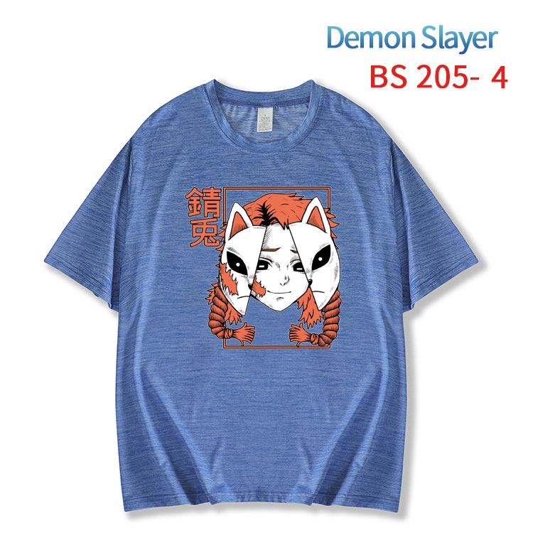 Demon Slayer Kimets New ice silk cotton loose and comfortable T-shirt from XS to 5XL BS-205-4