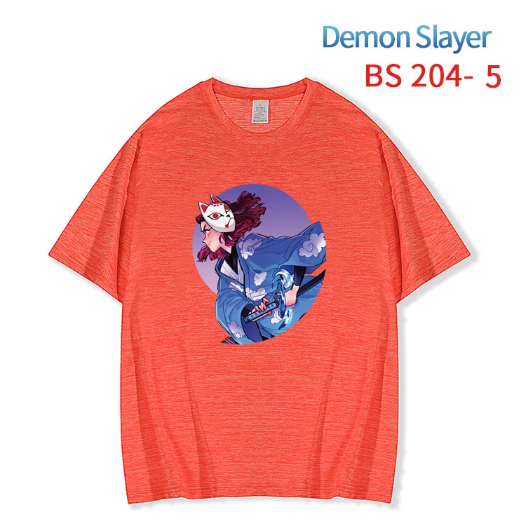 Demon Slayer Kimets New ice silk cotton loose and comfortable T-shirt from XS to 5XL BS-204-5