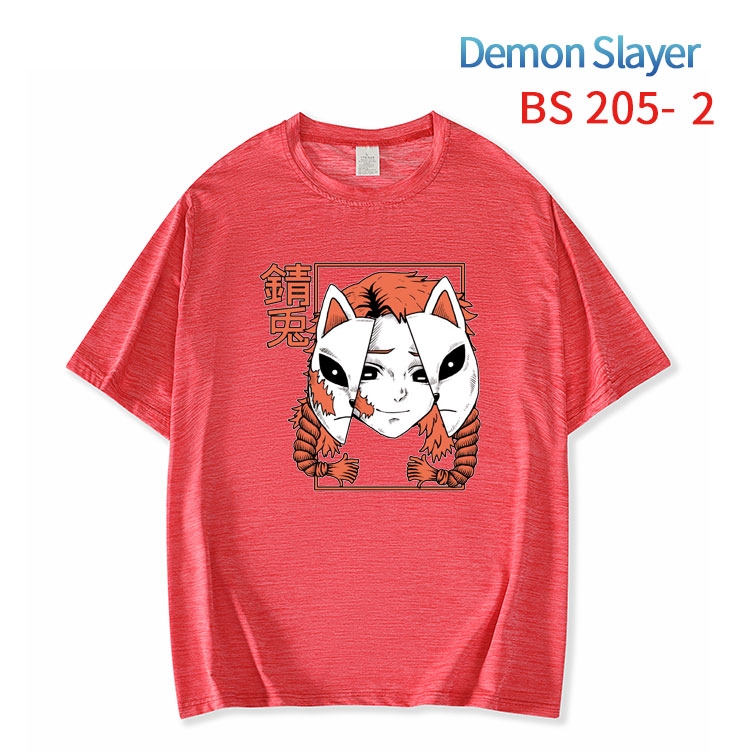 Demon Slayer Kimets New ice silk cotton loose and comfortable T-shirt from XS to 5XL BS-205-2