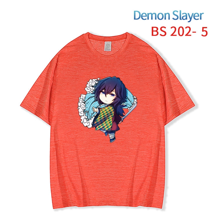 Demon Slayer Kimets New ice silk cotton loose and comfortable T-shirt from XS to 5XL BS-202-5