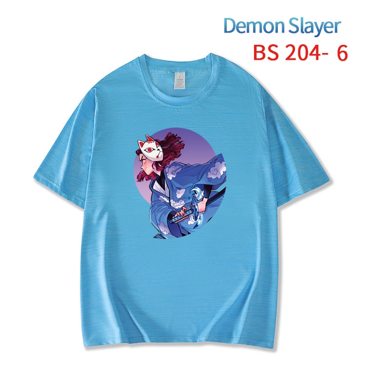 Demon Slayer Kimets New ice silk cotton loose and comfortable T-shirt from XS to 5XL BS-204-6