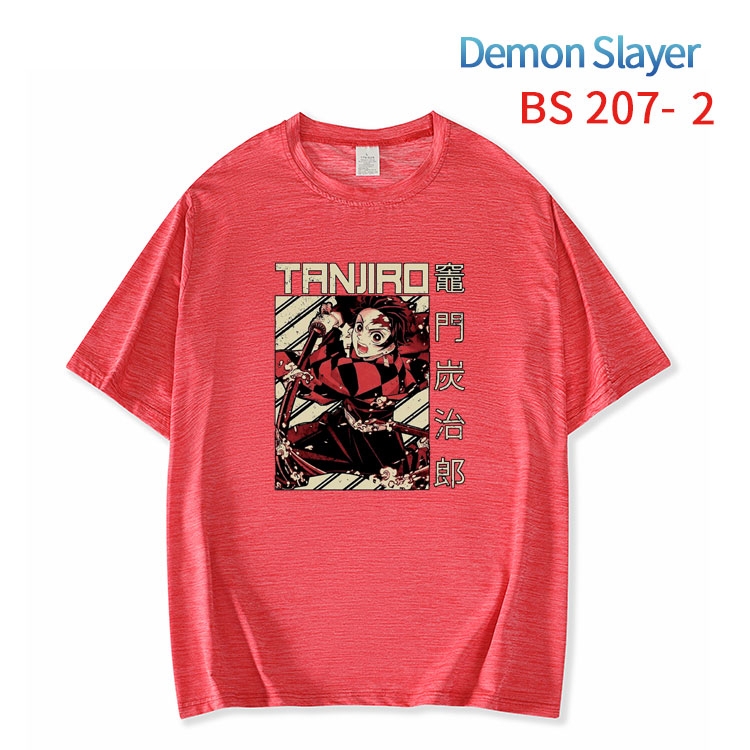 Demon Slayer Kimets New ice silk cotton loose and comfortable T-shirt from XS to 5XL BS-207-2