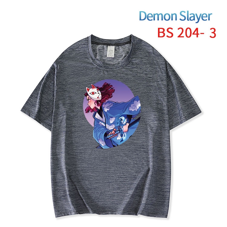 Demon Slayer Kimets New ice silk cotton loose and comfortable T-shirt from XS to 5XL  BS-204-3