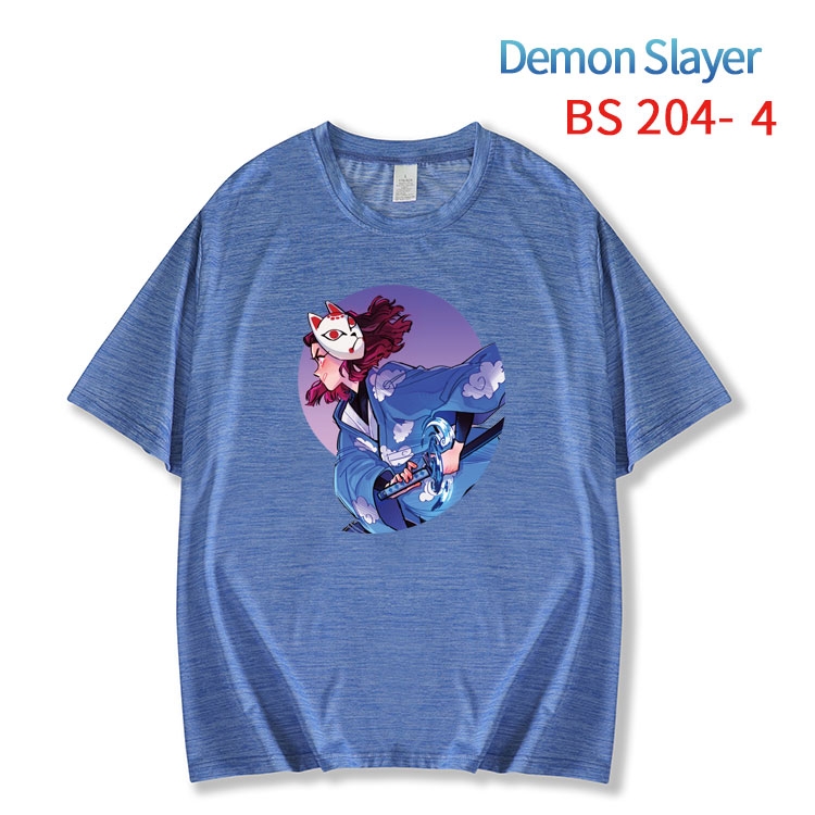 Demon Slayer Kimets New ice silk cotton loose and comfortable T-shirt from XS to 5XL  BS-204-4