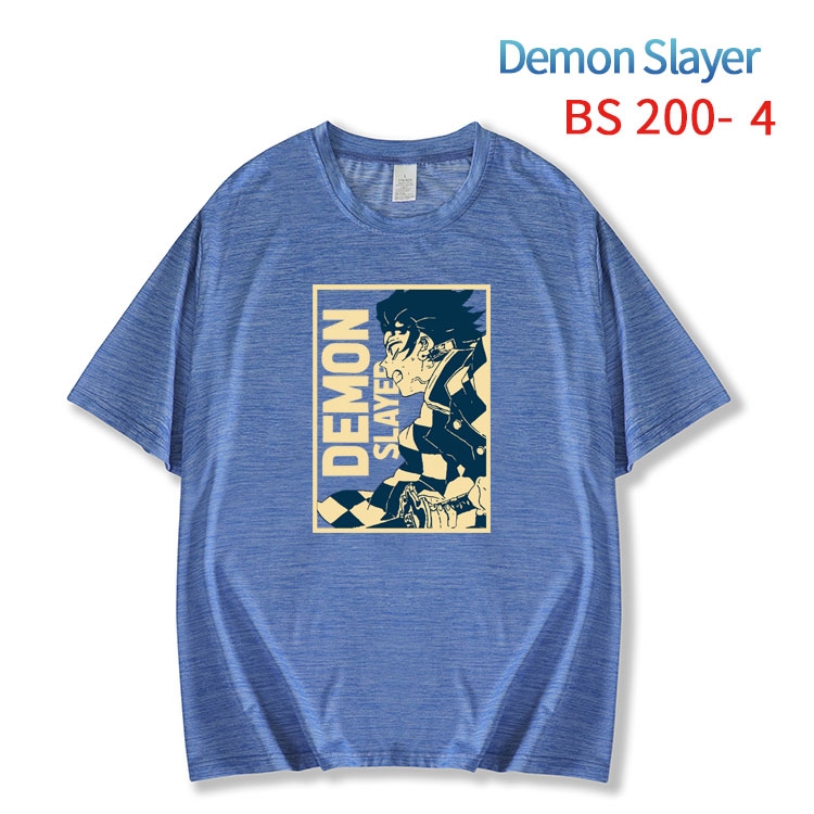 Demon Slayer Kimets New ice silk cotton loose and comfortable T-shirt from XS to 5XL BS-200-4