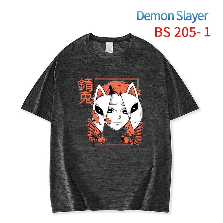 Demon Slayer Kimets New ice silk cotton loose and comfortable T-shirt from XS to 5XL BS-205-1