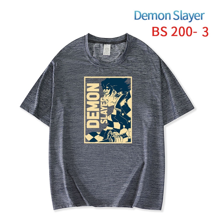 Demon Slayer Kimets New ice silk cotton loose and comfortable T-shirt from XS to 5XL BS-200-3