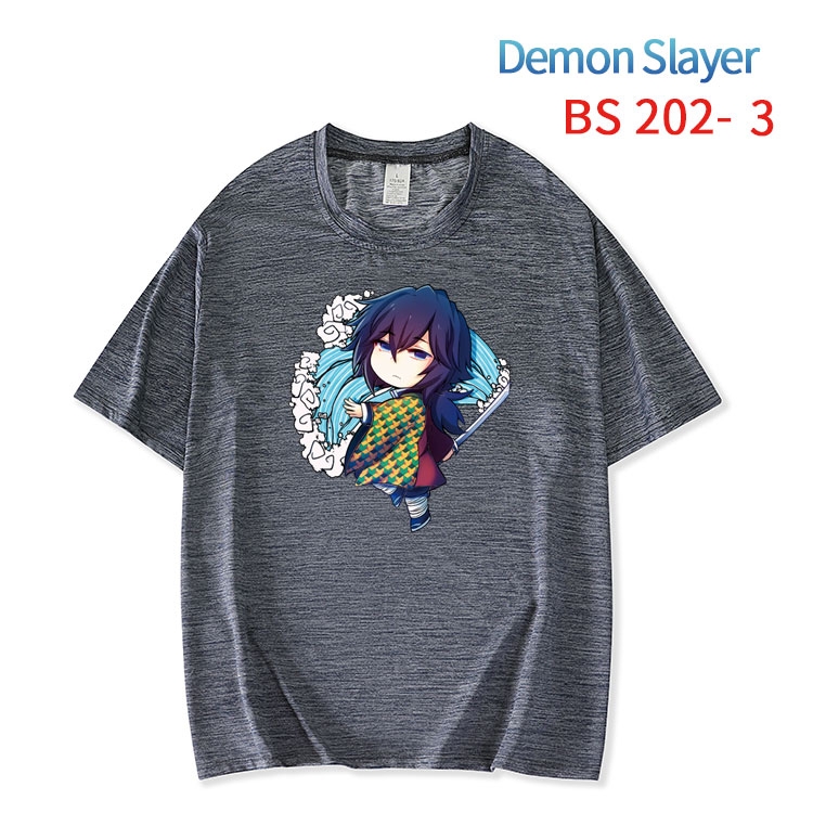 Demon Slayer Kimets New ice silk cotton loose and comfortable T-shirt from XS to 5XL BS-202-3