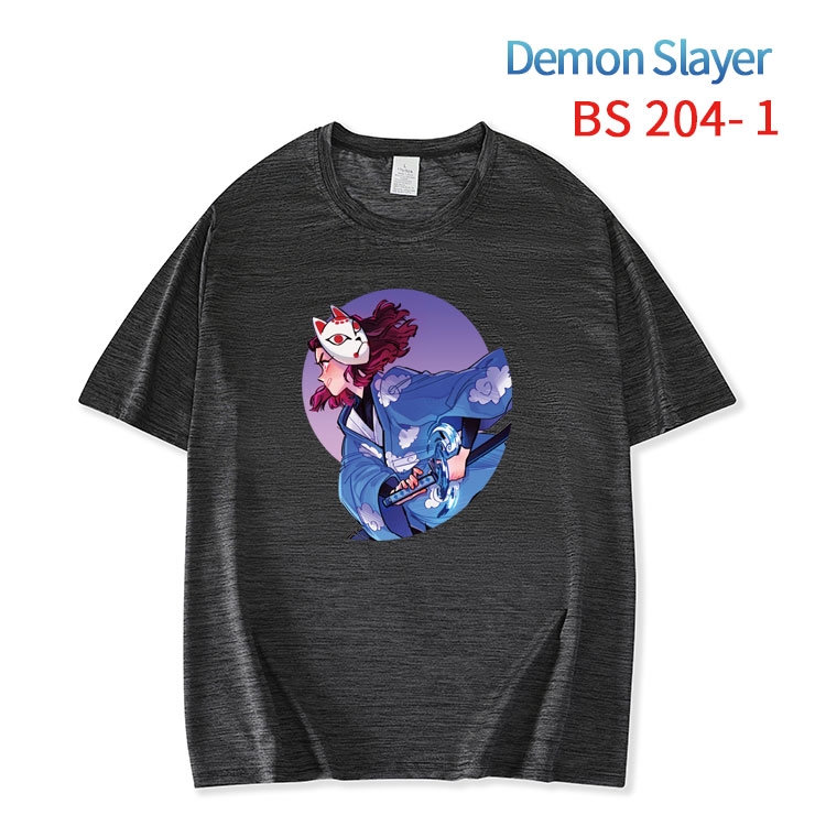 Demon Slayer Kimets New ice silk cotton loose and comfortable T-shirt from XS to 5XL BS-204-1