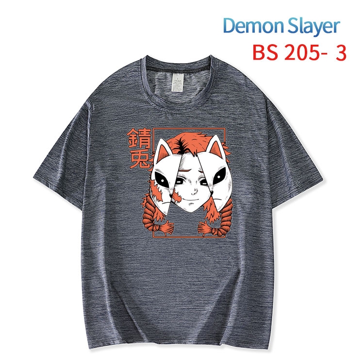 Demon Slayer Kimets New ice silk cotton loose and comfortable T-shirt from XS to 5XL BS-205-3