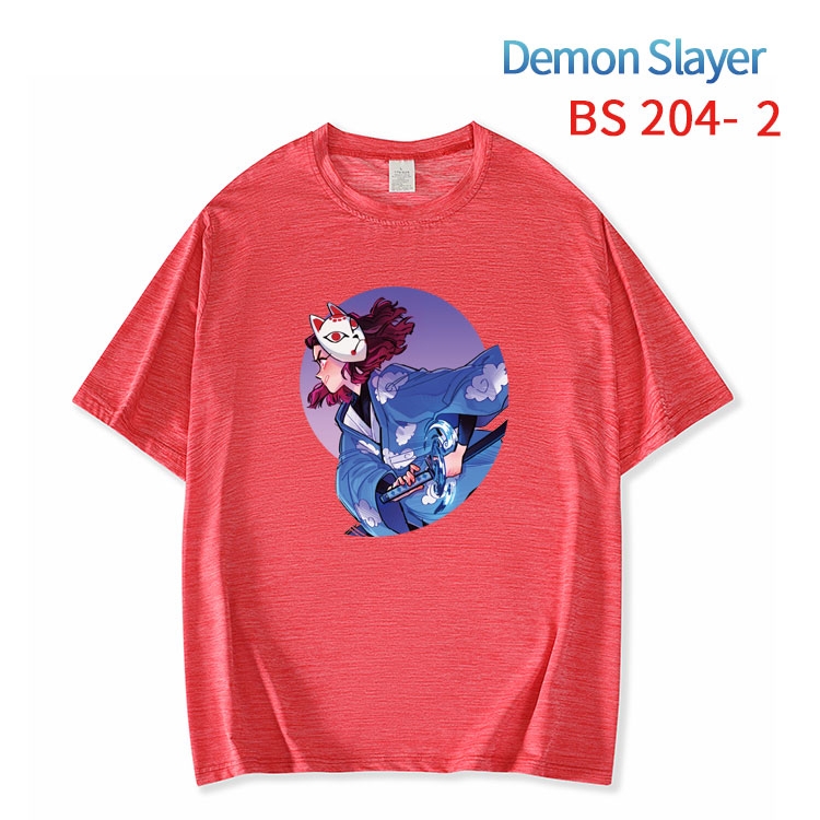 Demon Slayer Kimets New ice silk cotton loose and comfortable T-shirt from XS to 5XL BS-204-2