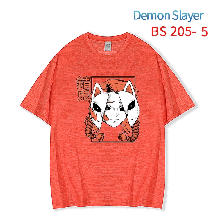 Demon Slayer Kimets New ice silk cotton loose and comfortable T-shirt from XS to 5XL  BS-205-5